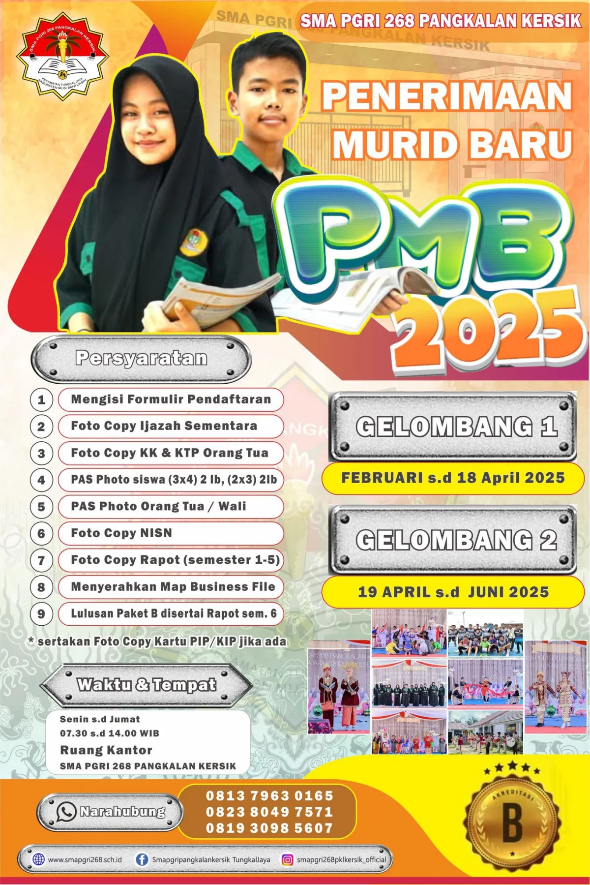 📢 PMB (Penerimaan Murid Baru) SMA PGRI 268 Pangkalan Kersik