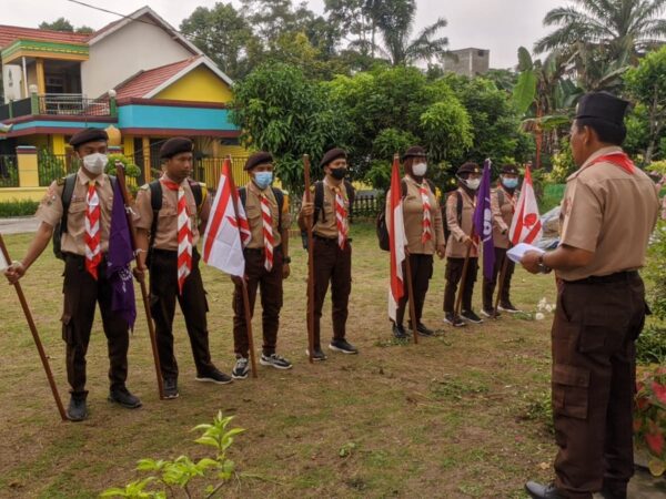 GIAT PENGEMBARAAN DALAM RANGKA PENGABDIAN MASYARAKAT PRAMUKA CALON PENEGAK LAKSANA DI DESA SUMBER SARI